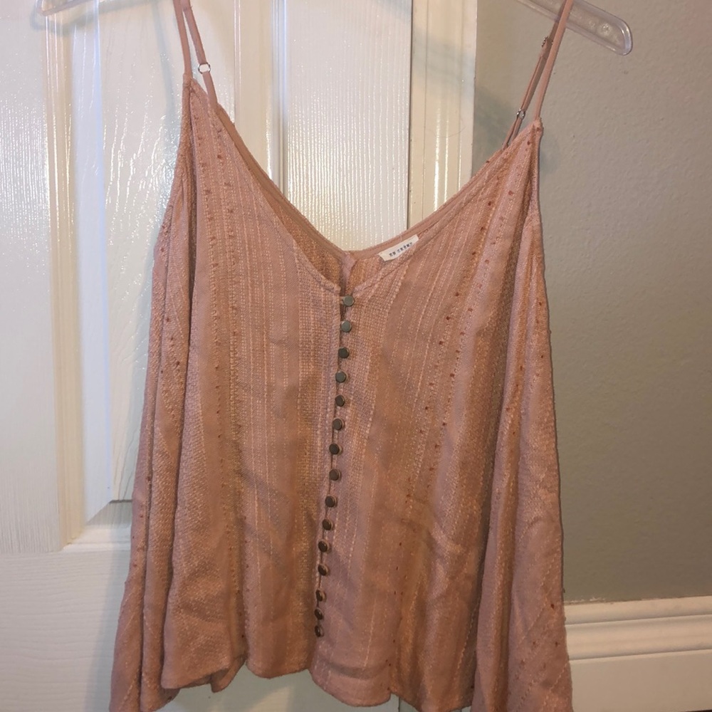 Cute pink button down tank